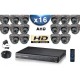 Kit PRO AHD : 16 câmeras domes IR 35m SONY HD 960P + gravador DVR AHD 3000 Go 