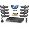 Kit PRO AHD : 16 câmeras bullets IR 60m SONY HD 960P + gravador DVR AHD 3000 Go 