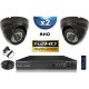 Kit PRO AHD : 2 câmeras domes IR 20m SONY FULL HD 1080P + gravador DVR AHD FULL HD 1000 Go 