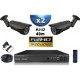 Kit PRO AHD : 2 câmeras bullets IR 40m SONY FULL HD 1080P + gravador DVR AHD FULL HD 1000 Go 