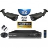Kit PRO AHD : 2 câmeras bullets IR 40m SONY FULL HD 1080P + gravador DVR AHD FULL HD 1000 Go 