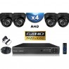 Kit PRO AHD 4 câmeras dome IR 20m SONY FULL HD 1080P + gravador DVR AHD FULL HD 2000 Go