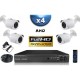 Kit PRO AHD : 4 câmeras bullets IR 20m SONY FULL HD 1080P + gravador DVR AHD FULL HD 2000 Go 