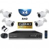 Kit PRO AHD : 4 câmeras bullets IR 20m SONY FULL HD 1080P + gravador DVR AHD FULL HD 2000 Go 