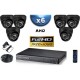 Kit PRO AHD : 6 câmeras dome IR 20m SONY FULL HD 1080P + gravador DVR AHD FULL HD 2000 Go 