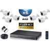 Kit PRO AHD : 6 câmeras bullet IR 20m SONY FULL HD 1080P + gravador DVR AHD FULL HD 2000 Go 