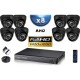 Kit PRO AHD : 8 câmeras domes IR 20m SONY FULL HD 1080P + gravador DVR AHD FULL HD 3000 Go 