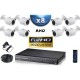Kit PRO AHD : 8 câmeras bullets IR 20m SONY FULL HD 1080P + gravador DVR AHD FULL HD 3000 Go 