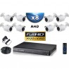 Kit PRO AHD : 8 câmeras bullets IR 20m SONY FULL HD 1080P + gravador DVR AHD FULL HD 3000 Go 