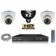 Kit PRO IP : 2 câmeras dome POE IR 20m OMNIVISION 720P + gravador NVR 8 canais H264 FULL HD 1000 Go