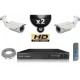 Kit PRO IP : 2 câmeras bullet POE IR 40m OMNIVISION 720P + gravador NVR 8 canais H264 FULL HD 1000 Go
