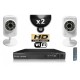 Kit PRO IP : 2 câmeras WIFI IR 8m HD 720P + gravador NVR H264 FULL HD 1000 Go