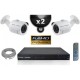 Kit PRO IP : 2 câmeras bullet POE IR 20m SONY 1080P + gravador NVR 8 canais H264 FULL HD 2000 Go