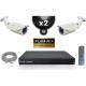 Kit PRO IP : 2 câmeras bullet POE IR 40m SONY 1080P + gravador NVR 8 canais H264 FULL HD 2000 Go