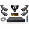 Kit PRO IP : 4 câmeras bullet POE IR 60m SONY 1080P + gravador NVR 24 canais H264 FULL HD 3000 Go
