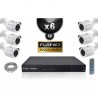 Kit PRO IP : 6 câmeras bullet POE IR 20m SONY 1080P + gravador NVR 24 canais H264 FULL HD 3000 Go