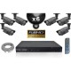 Kit PRO IP : 6 câmeras bullet POE IR 60m SONY 1080P + gravador NVR 24 canais H264 FULL HD 3000 Go