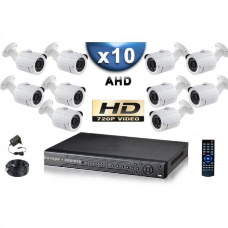 Kit ECO FULL D1: 2 câmeras bullet CMOS 800 linhas + gravador DVR 250 Go