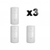 Conjunto de 3 detectores de movimento PIR simples sem fio