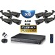 Kit PRO AHD : 8 câmeras bullets IR 40m SONY FULL HD 1080P + gravador DVR AHD FULL HD 3000 Go 