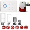 Sistema de alarme GSM sem fio com imunidade aos animais 25 Kg + Sirene flash interior G5 / S5