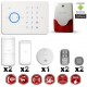 Sistema de alarme GSM sem fio com imunidade aos animais 25 Kg : Anti-incêndio + Sirene flash interior G5 / S5