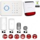 Sistema de alarme GSM sem fio com imunidade aos animais 25 Kg + Sirene flash solar com bateria integrada G5 / S5