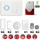 Sistema de alarme GSM sem fio com imunidade aos animais 25 Kg : Anti-incêndio + Teclado + Sirene flash interior G5 / S5