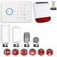 Sistema de alarme GSM sem fio com imunidade aos animais 25 Kg + Sirene flash solar com bateria integrada G5 / S5