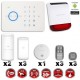 Sistema de alarme GSM sem fio com imunidade aos animais 25 Kg: Anti-incêndio + Sirene flash solar com bateria integrada G5 / S5
