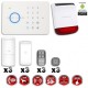 Sistema de alarme GSM sem fio com imunidade aos animais 25 Kg + Sirene flash solar com bateria integrada G5 / S5