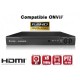 Gravador digital NVR via rede 8 canais H264 IP ONVIF 1080P HD 