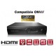 Gravador digital NVR via rede 16 canais H264 IP ONVIF 1080P FULL HD 