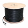 Cabo 2 em 1 : Coaxial KX6 + alimentação 2G0.5 preto bobina de 500m