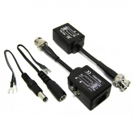 Balun RJ45 para BNC + Alimentação