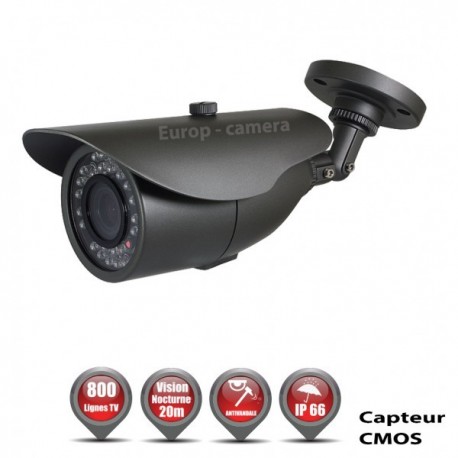 Câmera bullet 800 linhas 1/3 Sensor CMOS IR 20m à prova de água