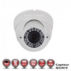 Câmera dome varifocal 1000 TVL 960H 1/3 SONY IMX138 IP66 IR 40m à prova de vandalismo