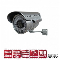 Câmera bullet 700 TVL EFFIO-E 960H 1/3 Sensor SONY SUPER HAD CCD 2 Lente 25mm IR 40m à prova de água e de vandalismo