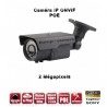 Câmera bullet IP IR 60m ONVIF Varifocal POE SONY 1080P 2.4MP à prova de água e de vandalismo