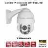 Câmera de segurança motorizada PTZ 360° IP FULL HD 1080P ONVIF IR 50m Zoom x10 para exterior