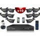 Kit ECO : 10 câmeras bullets CMOS 800 linhas + gravador DVR 1000 Go