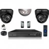 Kit CONFORTO: 2 câmeras domes SONY 1000 linhas + gravador DVR 250 Go