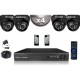 Kit CONFORTO: 4 câmeras domes SONY 1000 linhas + gravador DVR 500 Go