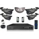 Kit CONFORTO: 4 câmeras bullets SONY 1000 linhas + gravador DVR 500 Go