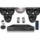 Kit CONFORTO: 6 câmeras domes SONY 1000 linhas + gravador DVR 500 Go