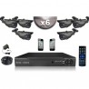 Kit CONFORTO: 6 câmeras bullets SONY 1000 linhas + gravador DVR 500 Go