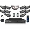 Kit CONFORTO: 10 câmeras bullets SONY 1000 linhas + gravador DVR 1000 Go