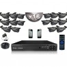 Kit CONFORTO: 16 câmeras bullets SONY 1000 linhas + gravador DVR 2000 Go
