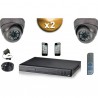 Kit PRO: 2 câmeras domes SONY 1000 TVL + gravador DVR 500 Go FULL 960H