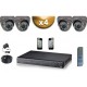 Kit PRO: 4 câmeras domes SONY 1000 TVL + gravador DVR 1000 Go FULL 960H
